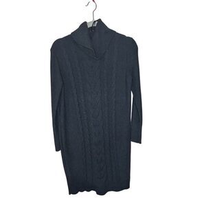 Banana Republic Women's Gray Sweater Dress XS Knee Length Cowl Neck
